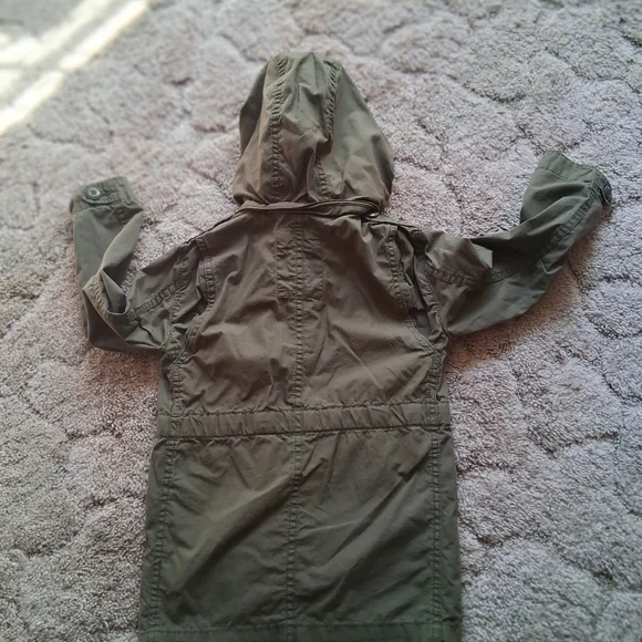 GAP Kids Forest Green Hooded Raincoat - Picture 3 of 3